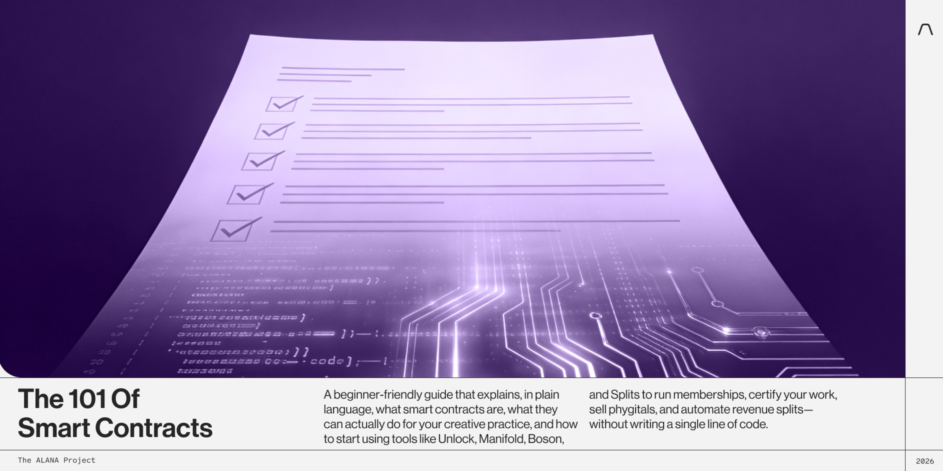 Dynamic graphic of smart contract automatically splitting NFT sale revenue to multiple creator wallets instantly for on-chain royalties